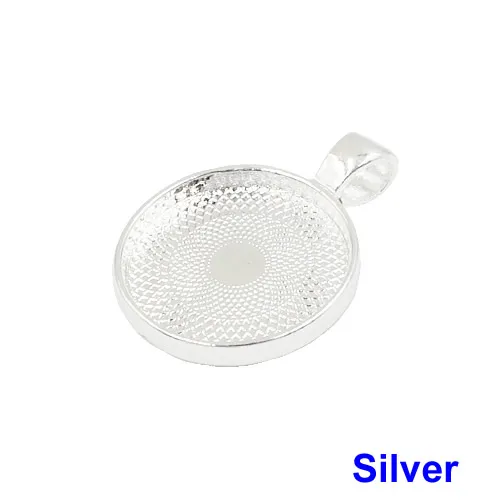 Подходит для 16 мм круглая античная серебряная/бронзовая Серебряная