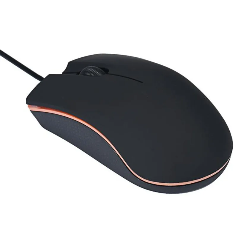 USB мышь VOBERRY офисный игровой кабель оптическая светодиодный 1200DPI с эргономичным