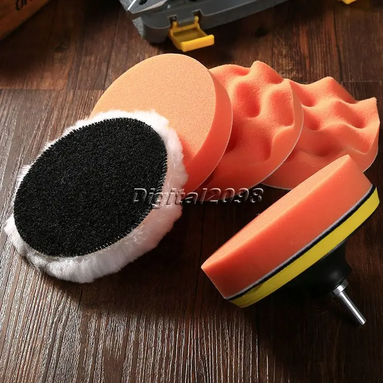 7 шт. полировальные диски из вспененного материала 5 дюймов 125 мм|car polish|polish carbuffing kit
