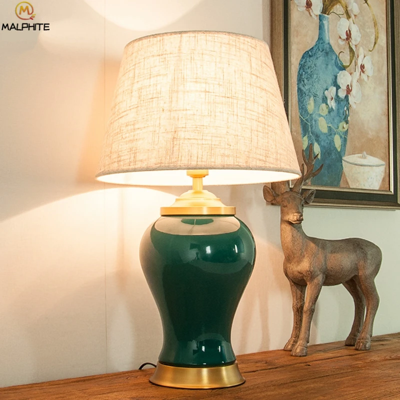 Современная китайская настольная лампа для спальни прикроватные лампы гостиной