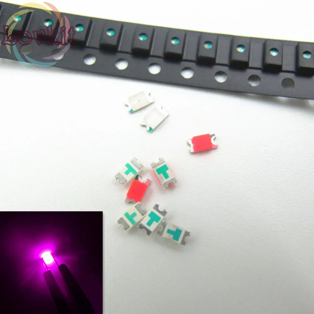 1000 шт./лот 0603 SMD/SMT чип розовый светодиод ультра яркий светоизлучающий диод