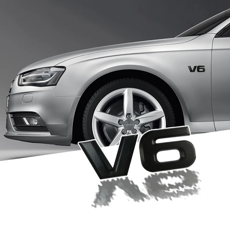 Автомобильная наклейка V6 V8 металлическая 3D декоративная для автомобильного