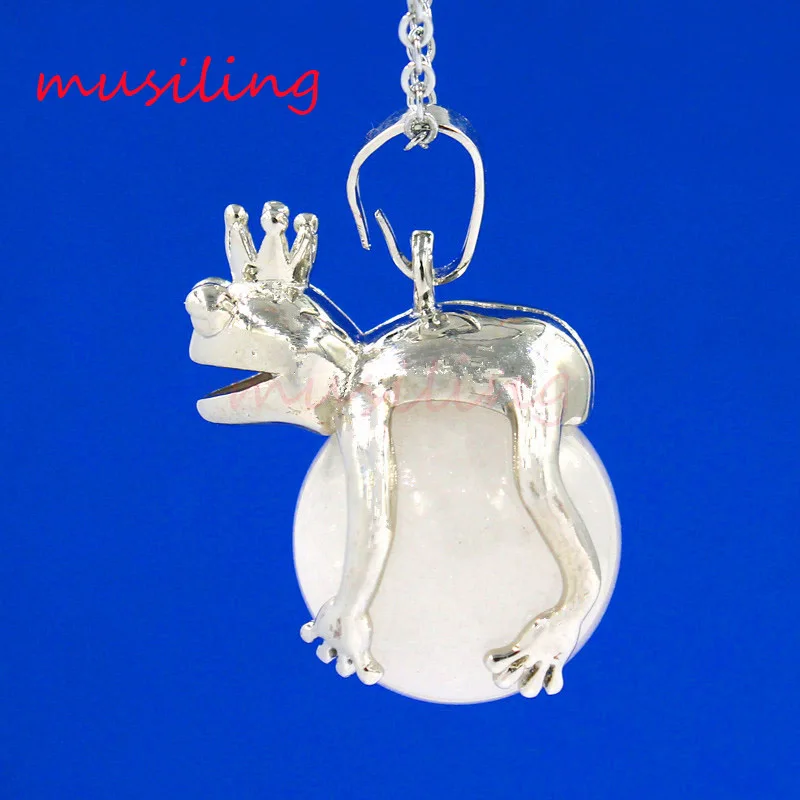 

Crown Pendulum Frog Prince Bead Various Natural Gem Stone Pendants Accessories European Fashion Jewelry Reiki Amulet 10pcs
