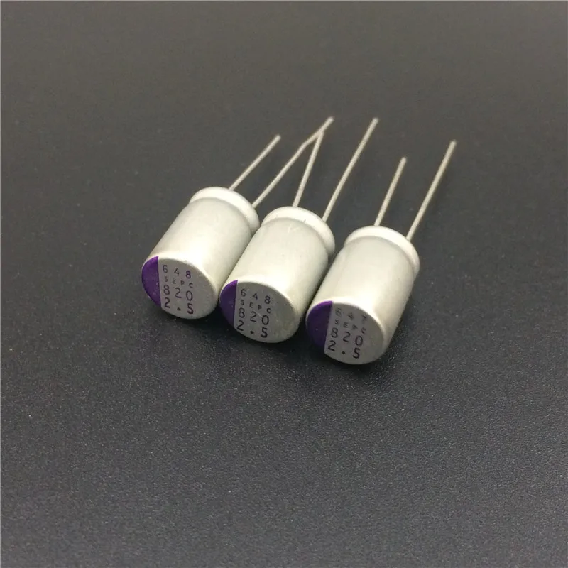 500 шт. 820 мкФ 2,5 V SANYO OS-CON SEPC 8x13 мм Ультра низкий ESR 2.5V820uF для материнской платы твердотельных конденсаторов