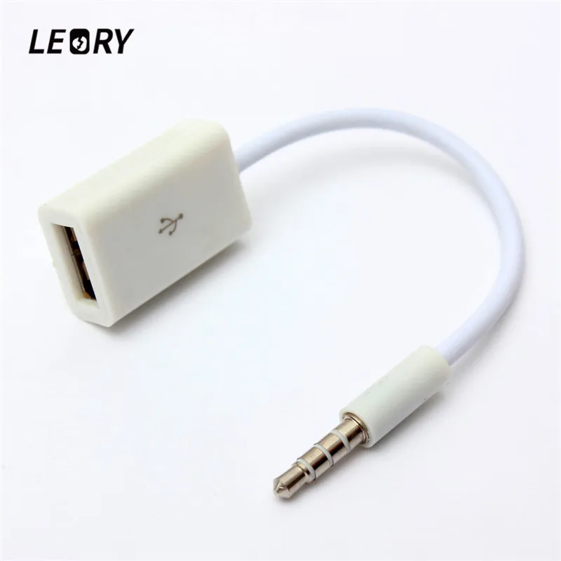 Универсальный автомобильный аудио кабель адаптер LEORY AUX 3 5 мм к USB 2 0 переходник