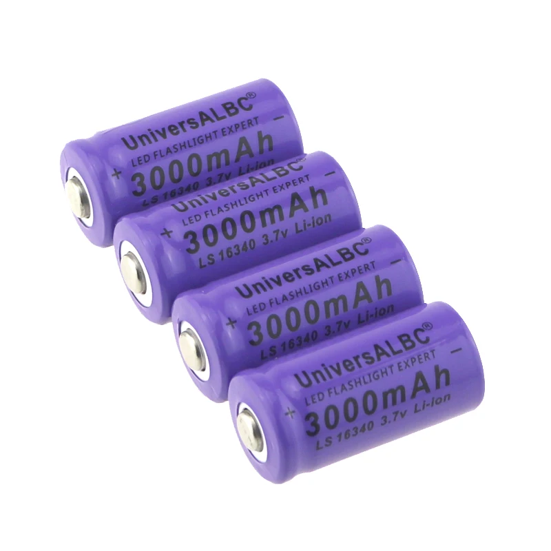 UniversALBC светодиодный фонарик Expert 3000mAh LS 16340 3,7 V Li-Ion 3000mAh литий-ионный аккумулятор 16340 для лазерной ручки