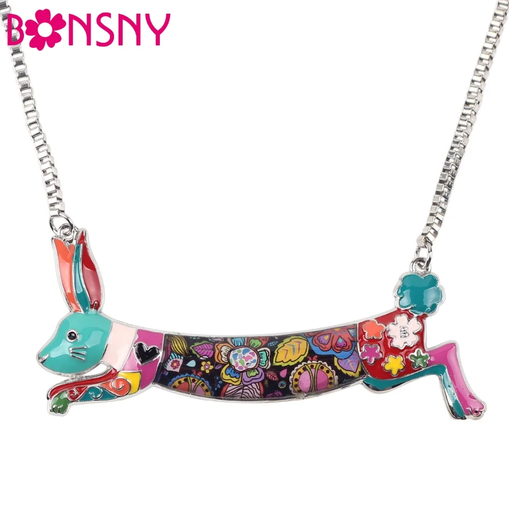 Ожерелье чокер Bonsny Maxi из металлического сплава для бега с цепочкой подвеской 2016