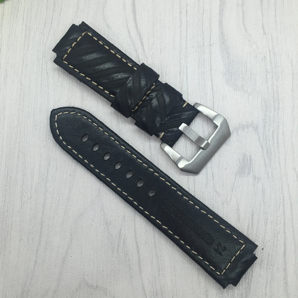 Для Garmin Vivoactive качество Пояса из натуральной кожи ремешок для часов 24*16 мм Мужские
