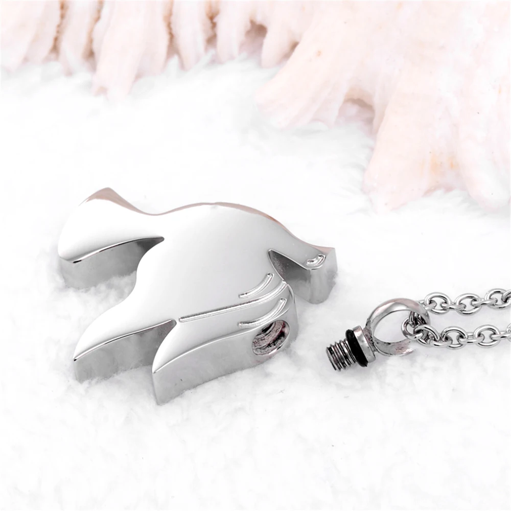 Простой голубь с гравировкой|cremation urn necklace|memorial jewelryjewelry stainless steel |