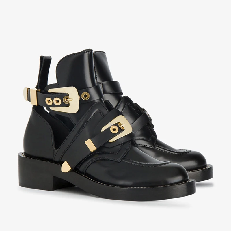 Женские ботильоны в байкерском стиле роскошная дизайнерская обувь для женщин