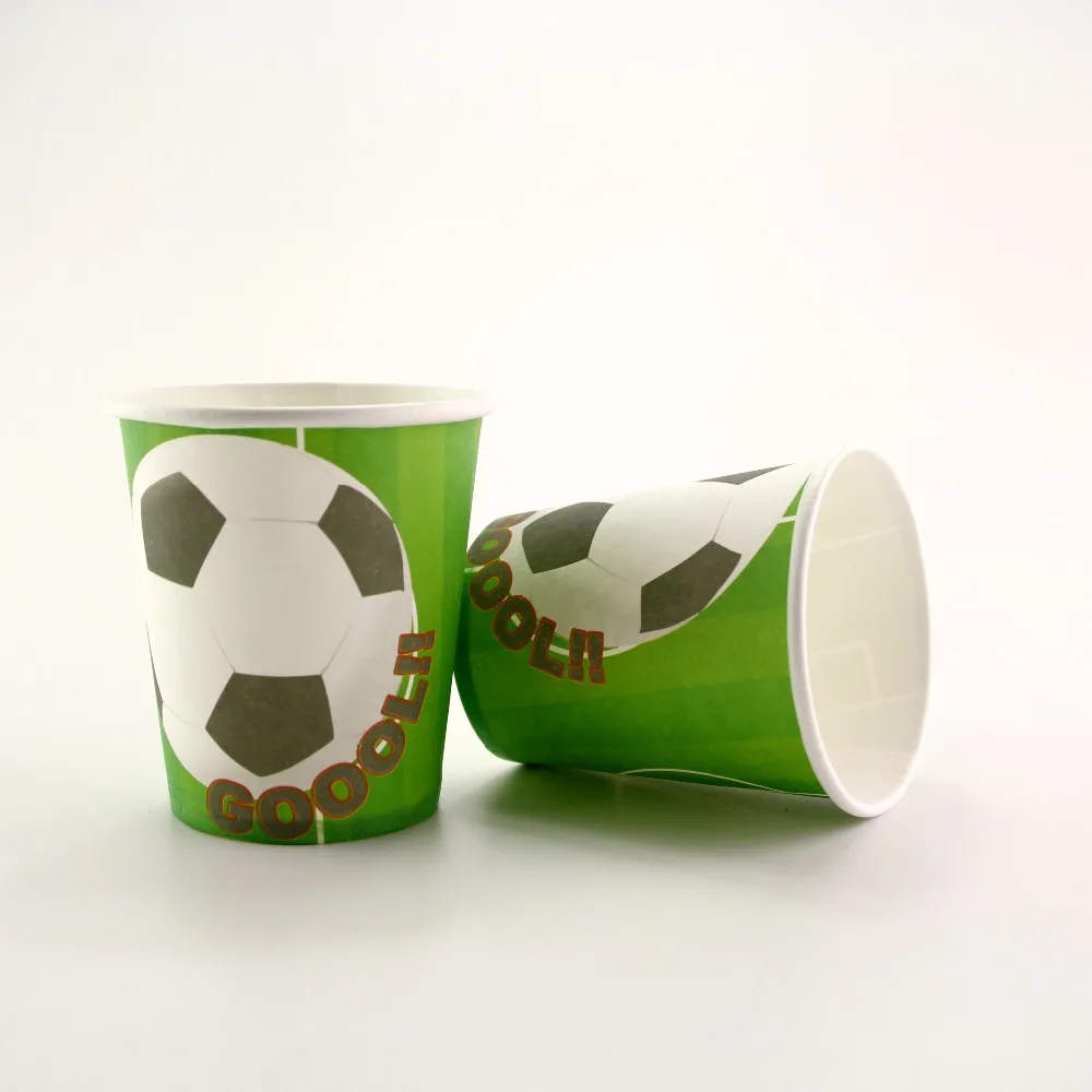 10 шт./лот футбольной тематикой вечерние поставки бумажный стаканчик с