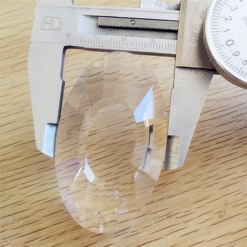 10 шт./лот 63 мм хрустальные серьги-капельки в Форме Призмы машинная резка