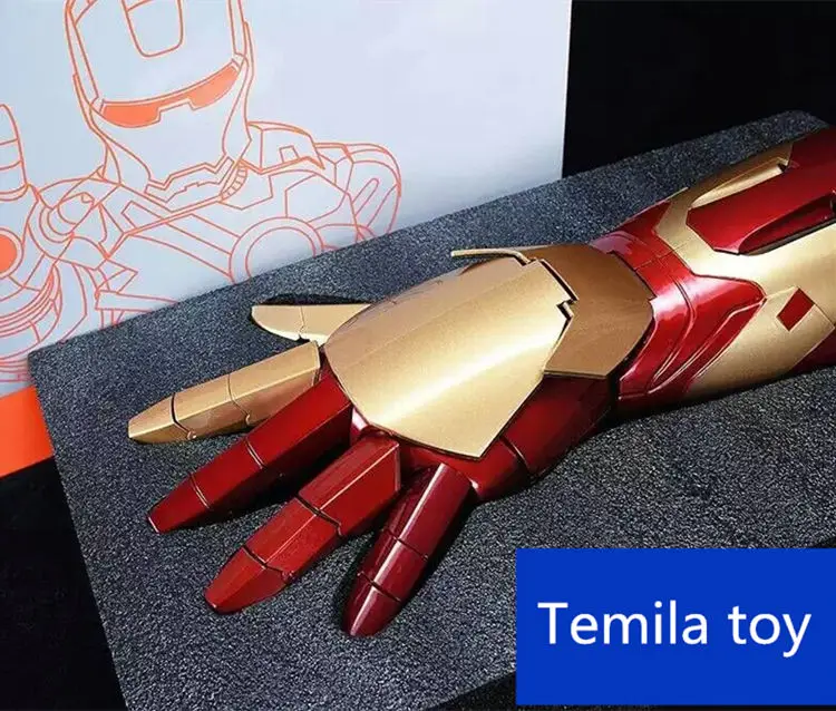 [Best] Мстители MK42 XLII 4 носимый бластер рукавица рука Cattoys Mark42 рука правая/1/1 светодиодный бронированная рука для перчаток Железного человека