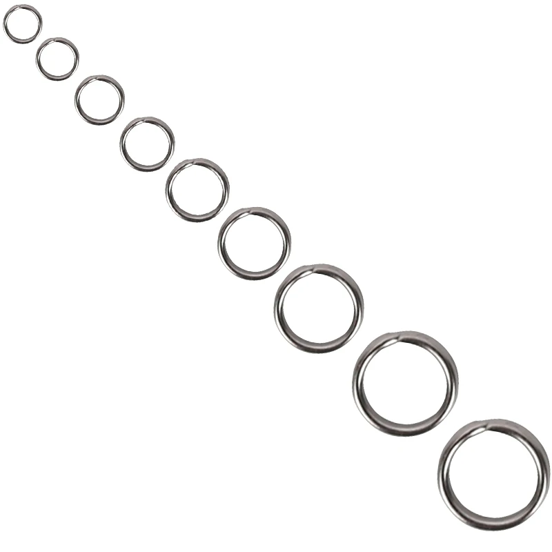 TSURINOYA 40Pcs 4.5mm Stainless Steel Fishing Split Rings for Spinner Double Loop Hooks Connector Accessories | Спорт и развлечения