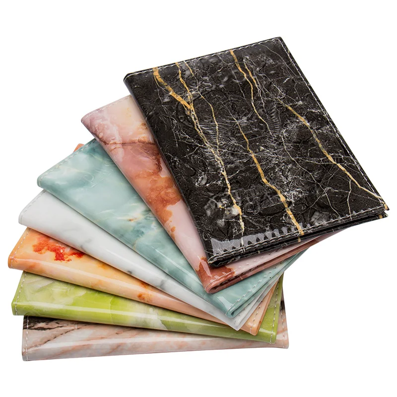 Чехол для паспорта из искусственной кожи с двойной головкой зеленого мрамора США