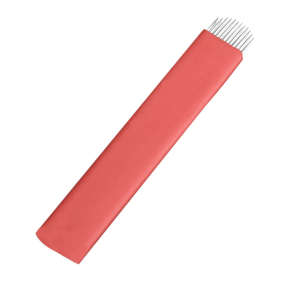 100 шт 12U формы перманентные иглы для макияжа Tebore Micro Blading Agujas Para Microblading Laminas микроблейдинг tebori Sobrancelhas