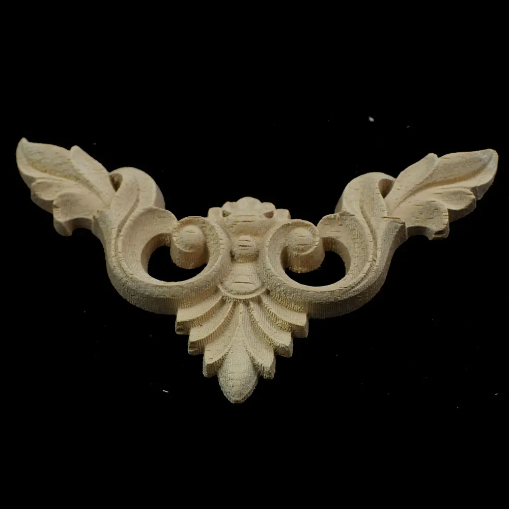 1 шт. деревянные резные фигурки ремесла уникальные натуральные Цветочные Угловые