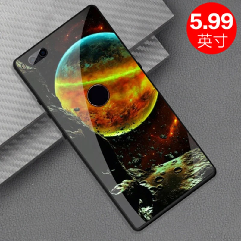 Чехол для Smartisan Nut 3 из окрашенного закаленного стекла+ Мягкая силиконовая задняя крышка для Smartisan Nut3 чехол fundas противоударный корпус