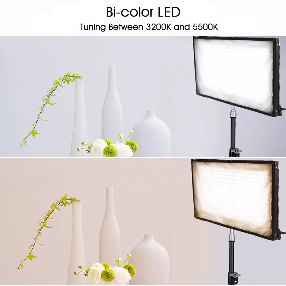 Capsaver FL1x3A светодиодный видео светильник фотографического ing Bi-color 3200K-5500K 576