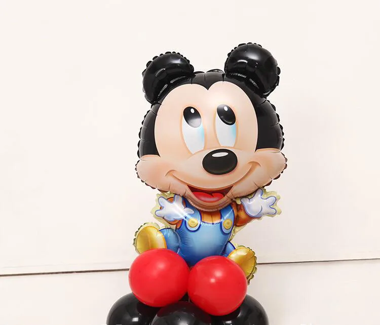 Mickey 20 шт./компл. Микки и Минни Маус головки 3" Красный номер Фольга воздушные шары 1st День рождения украшения детский игрушечный детский душ латексная черная Globos - Цвет: Mickey