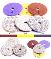 grit 2 dc fw3pp02 d100mm flexible diamond wet 3 step polishing pads for granite and engineered stone