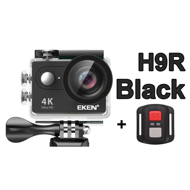 Оригинальная Экшн-камера eken H9R Ultra HD 4K WiFi с 2,4G пультом дистанционного управления 2," экран 30 м водонепроницаемая Спортивная мини-камера - Цвет: H9R Black