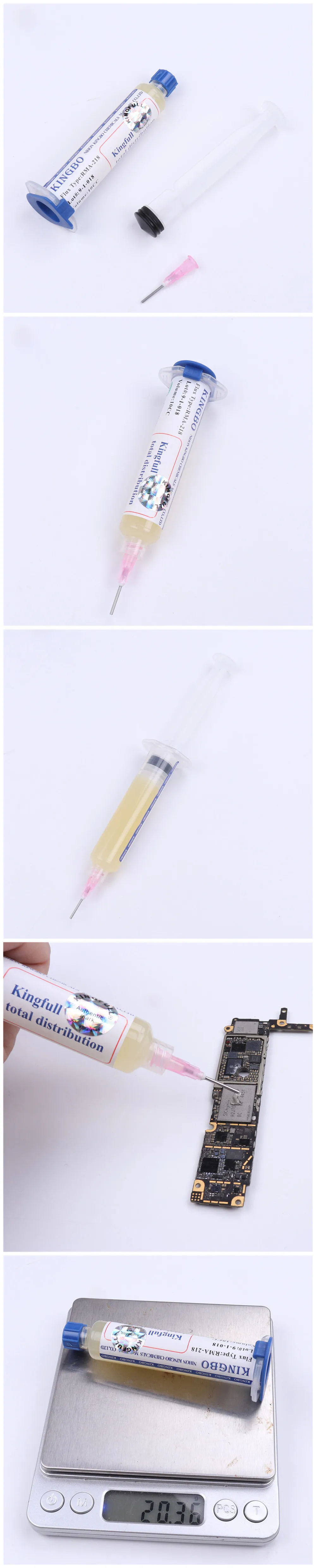 KINGBO RMA-218 10CC флюс паяльной пасты для пайки иглы рот Плунжер для паяльная станция для BGA паяльная паста