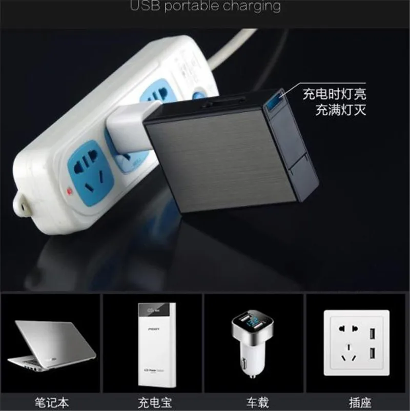 Совершенно новый держатель Ciagrette Коробка Чехол электронная USB Зажигалка
