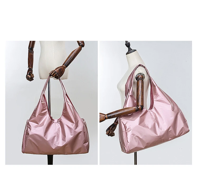 Розовый Блестящий Коврик для йоги сумка путешествий с несколькими карманами