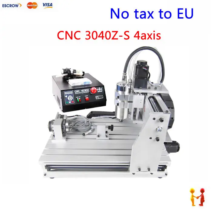 Нет налога на стран ЕС! ЧПУ 3040 Z + S 4 оси гравер гравировка машина для печатных