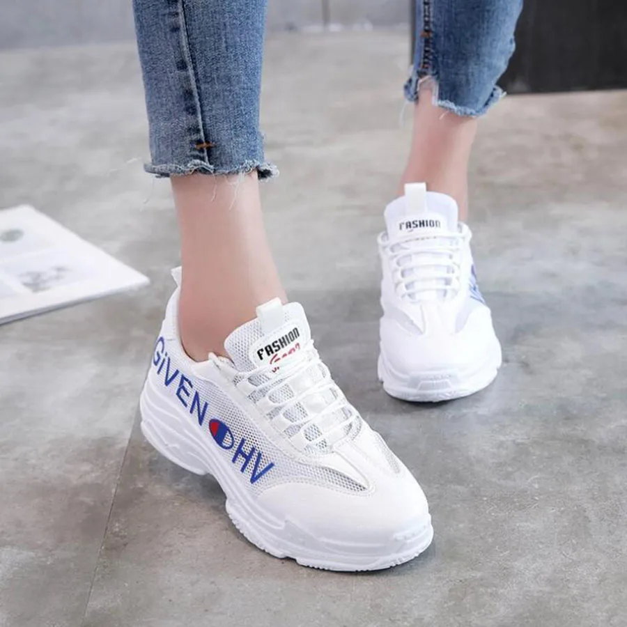 Универсальная спортивная Белая обувь Новинка Удобная и дышащая женская