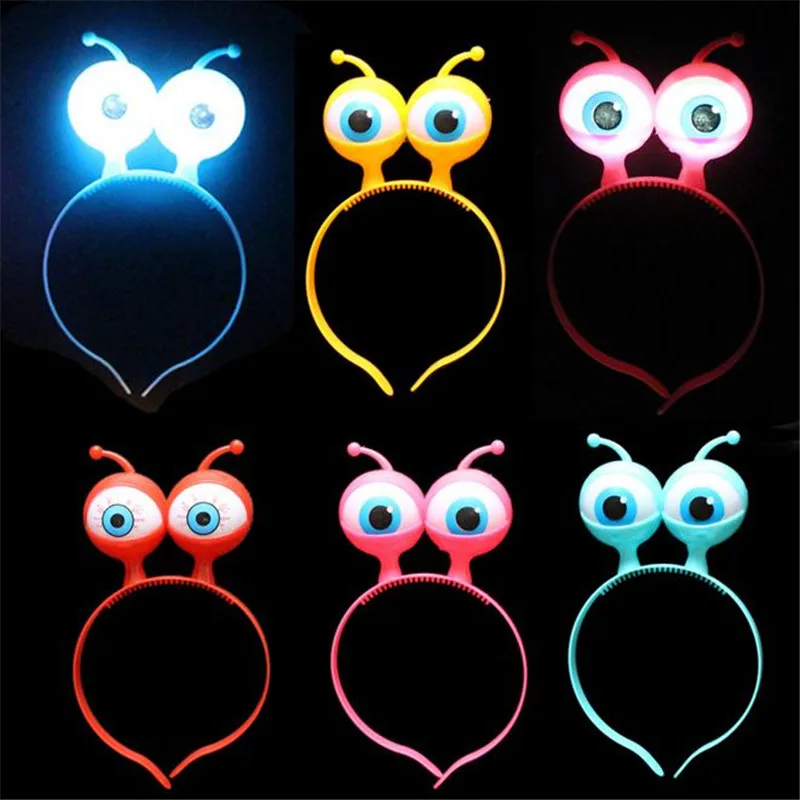 5 шт./лот светодиодные светящиеся Глазные яблоки инопланетянина повязка на