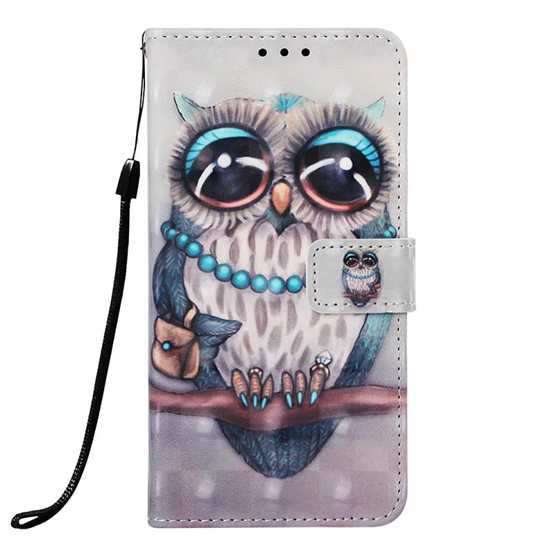 Gray Owl Чехол с откидной крышкой для iPhone Xr чехол из искусственной кожи+ Чехол-бумажник чехол для huawei P9 Lite Mini Y6 PRO Honor 7A Pro DUA-L22 Y6 - Цвет: Gray Owl