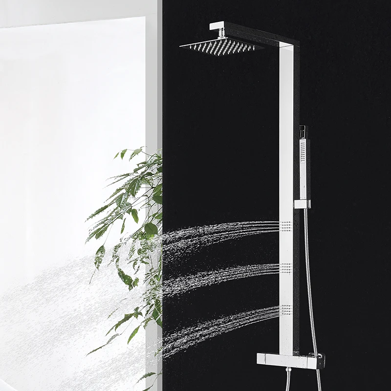 Термостатическая душевая панель для ванной комнаты смеситель-Колонка из
