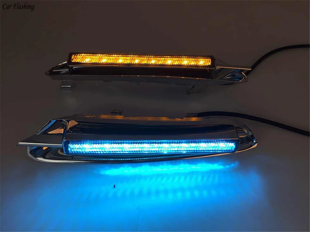 Автомобильная проблесковая 1 набор 12V светодиодный DRL Габаритные огни дневного