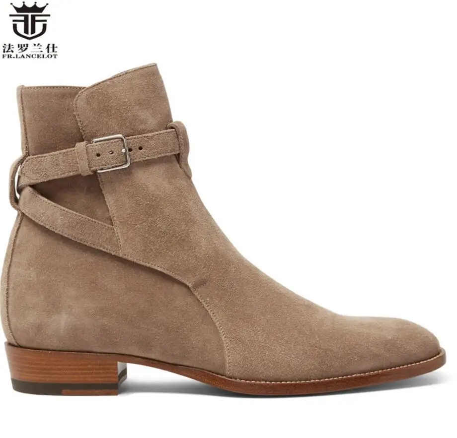 FR. LANCELOT 2020 Ботинки Челси в европейском стиле черные кожаные ботинки с острым