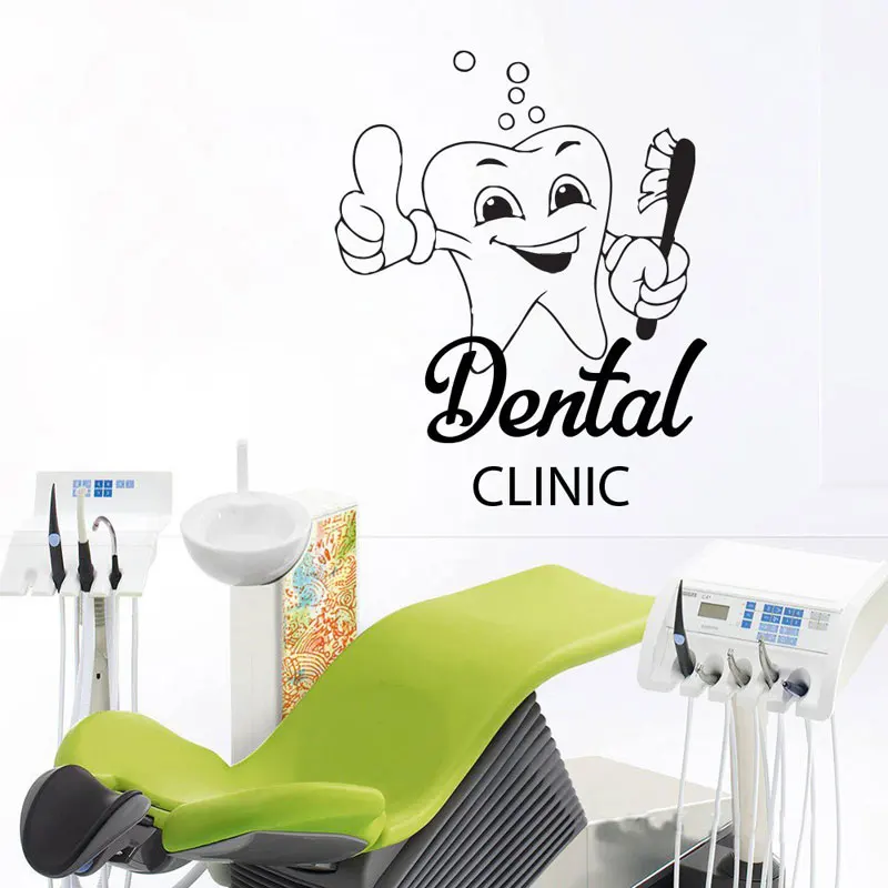 

Funny Cute Teeth Stomatology Decal Dental Clinic Wall Decoration Dentist Smile Window Glass Deco Teeth Clinic Murals Z279