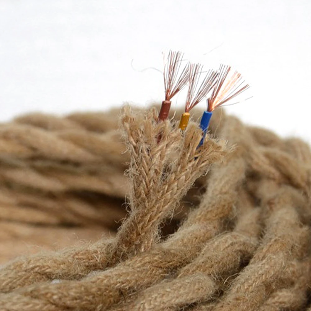 5 м винтажный веревочный провод витой кабель Ретро Плетеный для