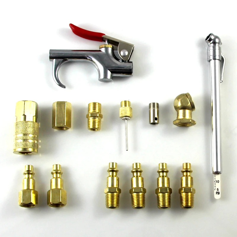 Наборы пневматических инструментов с выдувным пистолетом и шинным манометром 14 шт. от AliExpress WW