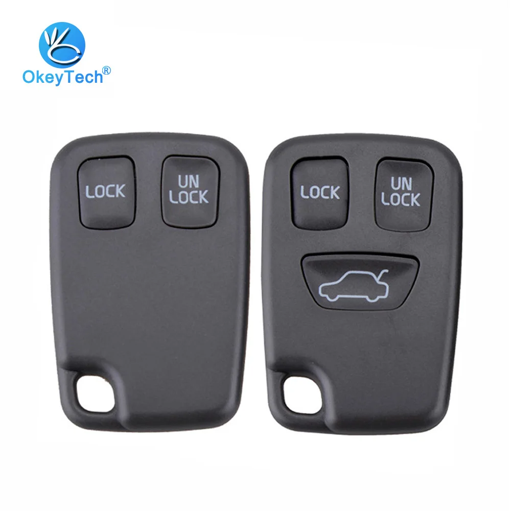 

OkeyTech 2/3 Кнопка бесключевого входа дистанционного ключа автомобиля чехол Fob ЗАМЕНА оболочки для Volvo S40 S60 S70 S80 V40 V70 XC90 XC70