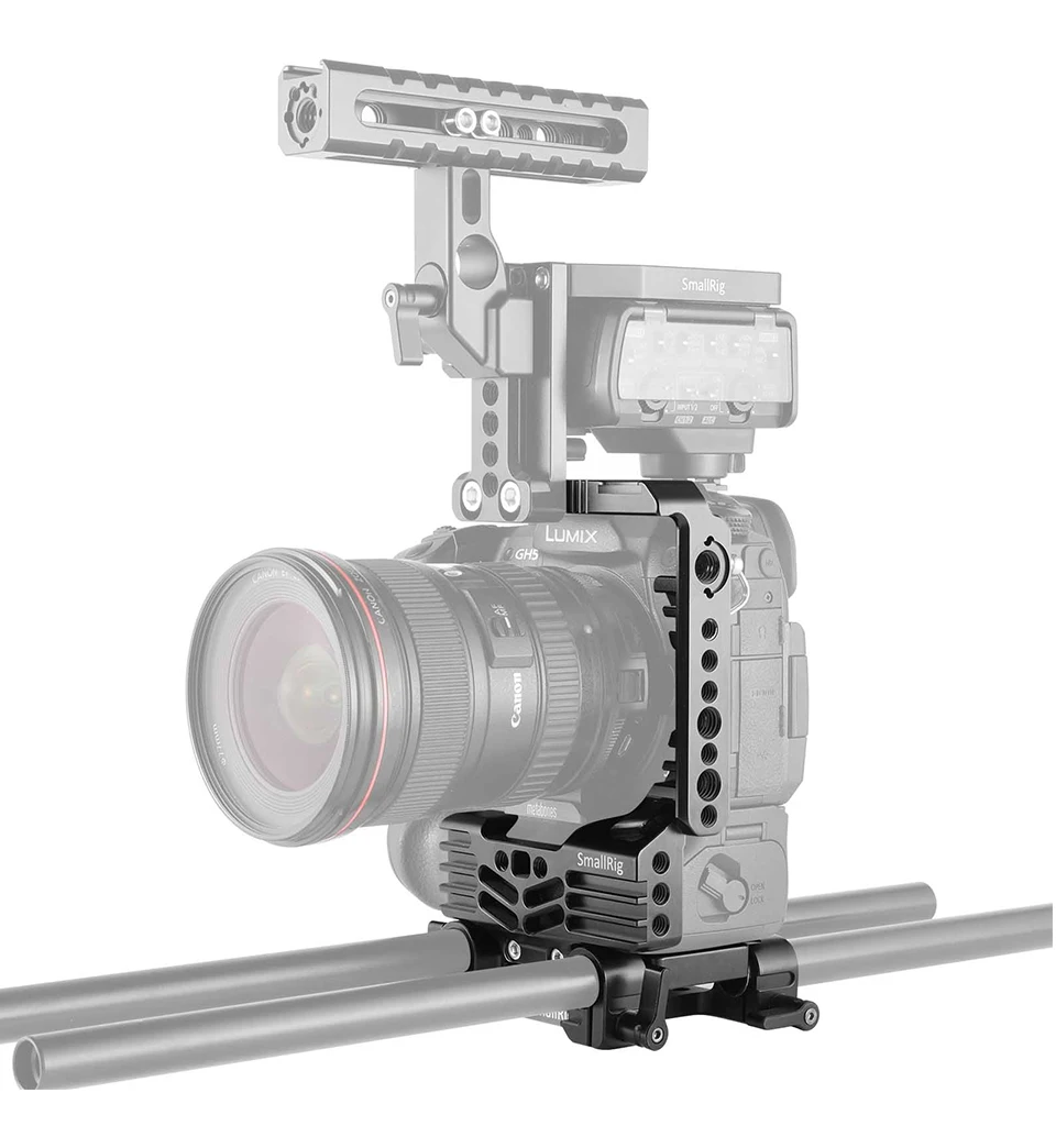 SmallRig DSLR камера стабилизатор Половина Клетка комплект для Panasonic Lumix GH5 камера с батарейным захватом мм с 15 мм стержень зажим