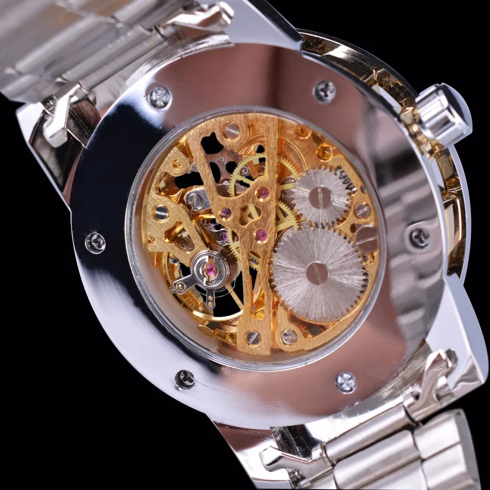 Часы наручные Winner Мужские механические классические дизайнерские прозрачные с Т