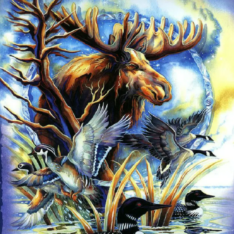 5D алмазная живопись сделай сам картина с оленями мозаика ручной работы вышивка