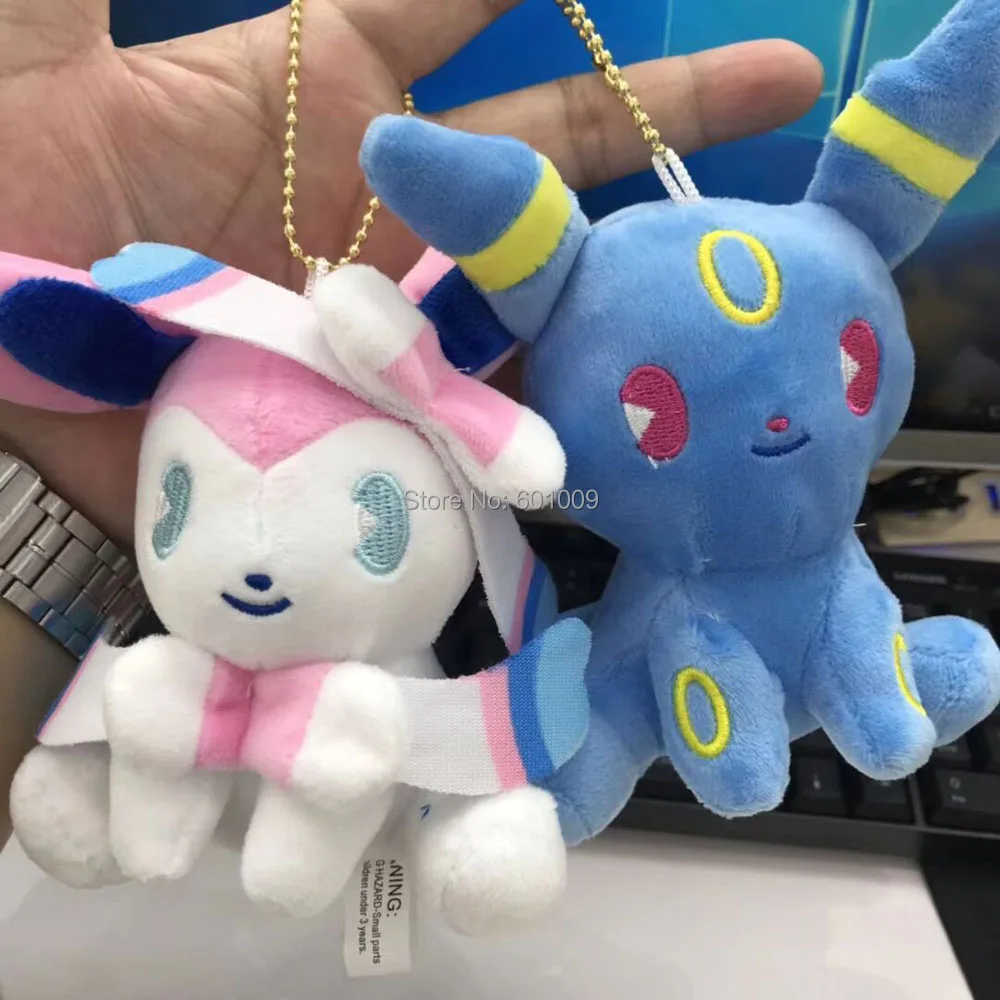 10/лот Saiko Soda Пикачу Sylveon Umbreon Flareon vaporion Jolteon Eevee Espeon Leafeon Glaceon 10 см плюшевый брелок игрушка Розничная