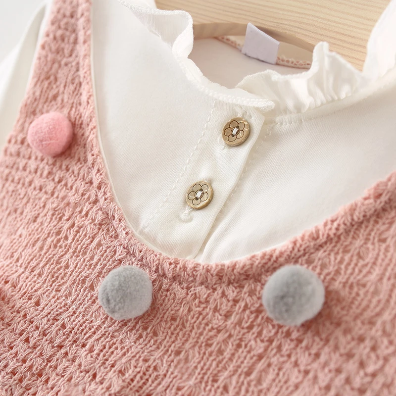 Милое весенне осеннее Новое модное платье с длинными рукавами для девочек