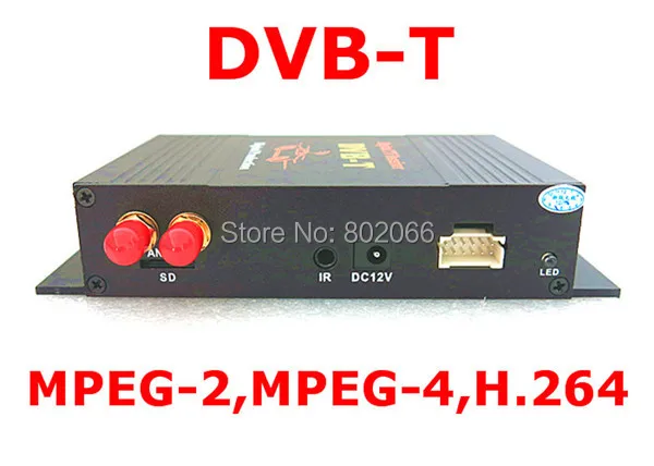 Цифровой ТВ ресивер DVB T 2 тюнера внешний для автомобиля DVD GPS DVBT MPEG4 с пультом