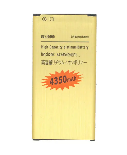 4350 мА/ч EB BG900BBE BG900BBC золото запасная батарея для Samsung Galaxy S5 SV I9600 SM G900A G900P G900R4 G900T