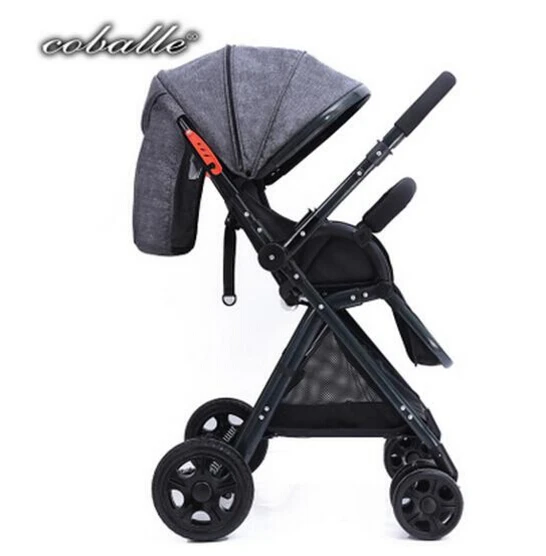Flax gray Светильник для детской коляски, Складной автомобильный зонт, может лежать, ультра-светильник, портативный на самолете, переносная прогулочная коляска для младенцев - Цвет: Flax gray