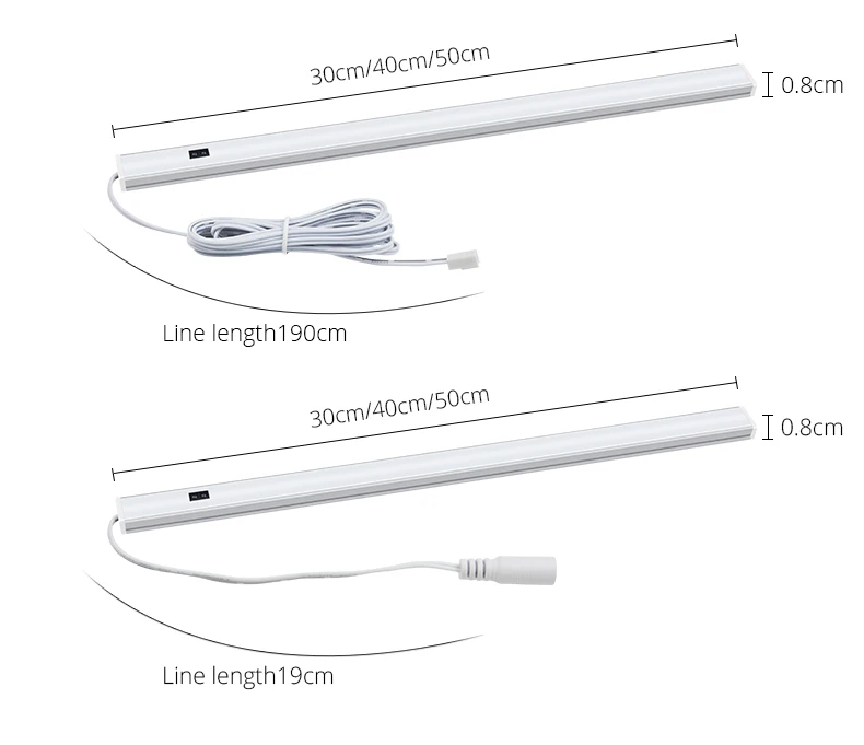 LED Under Cabinet Light Hand Sweep Sensor Night lamp 12V Hand Wave LED Bar Light For Bedroom,Kitchen Closet,Wardrobe,Stairs,Path