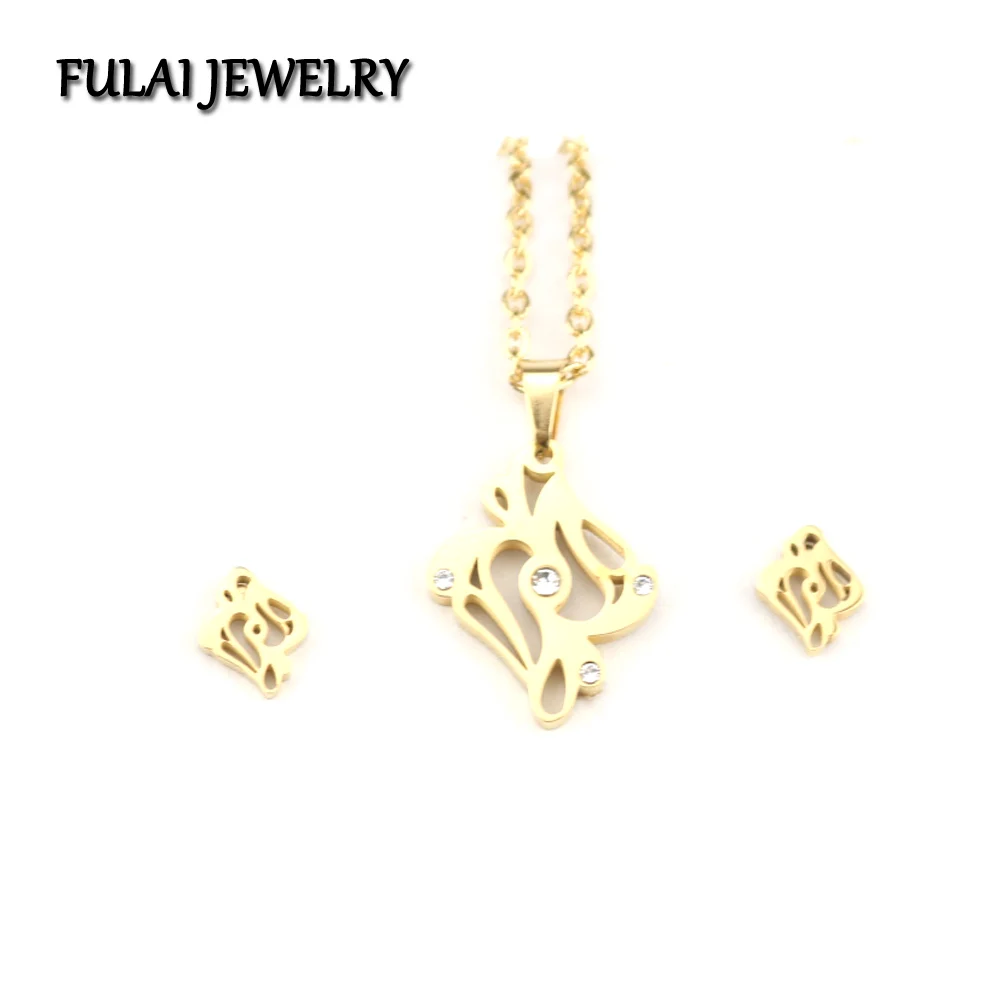 Fulaijewelry Дубай комплект ювелирных изделий Кристалл Золотой Цвет высокое качество